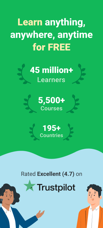 Graphic showing Alison’s learning stats including 45 million learners, 5,500 free courses, and availability across 195 countries, with Trustpilot rating.
